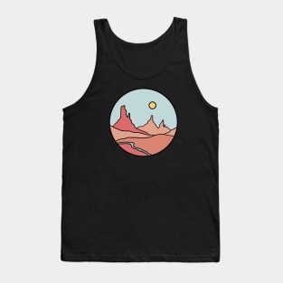 Red Desert Minimal Landscape Tank Top